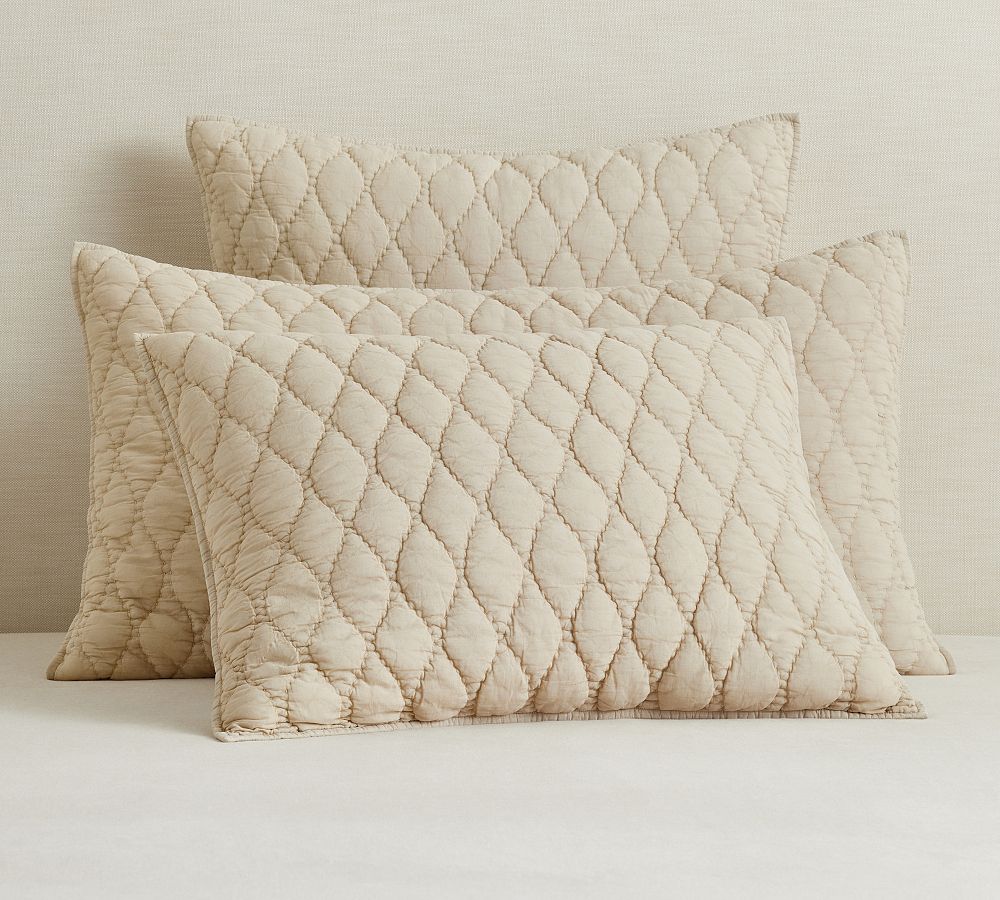 Cocoon Voile Quilted Sham by Pottery Barn