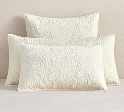 LoveShackFancy Rosette Velvet Quilted Sham