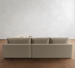 Westwood Slim Arm Deep Seat 3-Piece L-Shaped Wedge Sleeper Sectional (129")