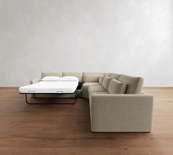 Westwood Slim Arm Deep Seat 3-Piece L-Shaped Wedge Sleeper Sectional (129")