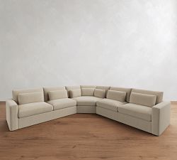 Westwood Square Arm Deep Seat 3-Piece L-Shaped Wedge Sectional (133"&ndash;143")