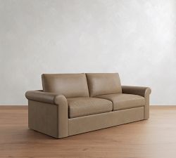 Westwood Roll Arm Leather Sleeper Sofa  (64"&ndash;95")