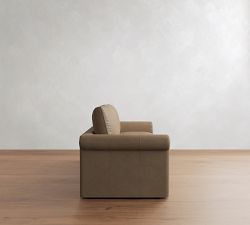 Westwood Roll Arm Leather Sleeper Sofa  (64"&ndash;95")