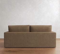 Westwood Square Arm Deep Seat Leather Sleeper Sofa (58"&ndash;89")