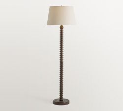 Larkin Stacked Wood Floor Lamp (65")