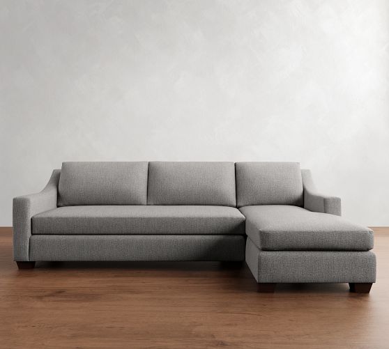 York Slope Arm Chaise Sectional (84"-114") by Pottery Barn