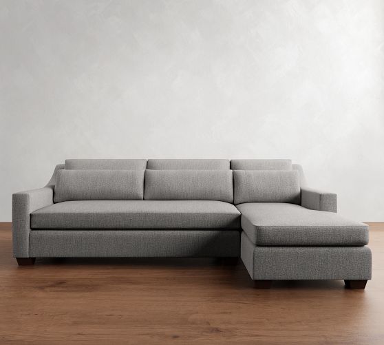 York Slope Arm Deep Seat Chaise Sectional (84"-115") by Pottery Barn