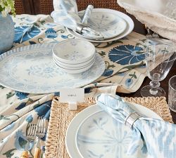 Ava Ikat Print Organic Cotton Napkins - Set of 4