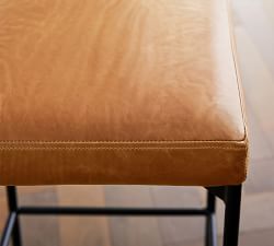 Maison Leather Backless Stool