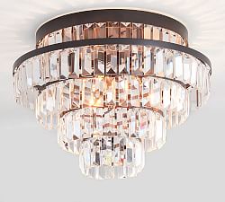 Gemma Crystal Tiered Flush Mount (18")