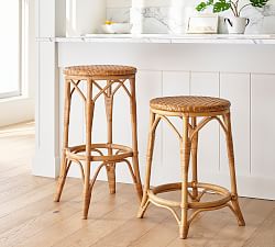 Parisian Woven Backless Stool