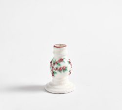 Ceramic Winter Berry Candle Holder