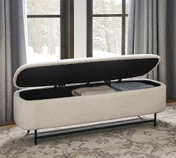 Melrose Upholstered Storage Bench (57")