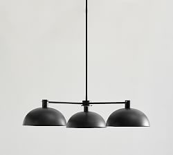 Open Box: Caufield Metal 3-Arm Chandelier - Blackened Metal