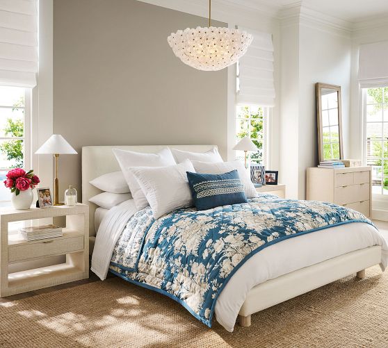Bethany Floral Embroidered Reversible Quilt by Pottery Barn