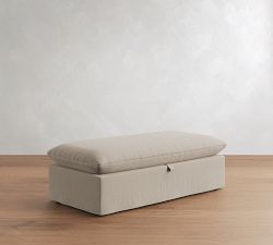 Palmetto Slipcovered Ottoman and a Half