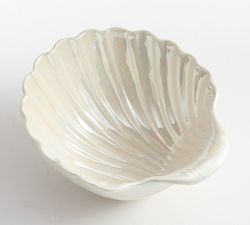 Pearlescent Shell Stoneware Cereal Bowls - Set of 4