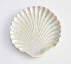 Pearlescent Shell Stoneware Salad Plates - Set of 4