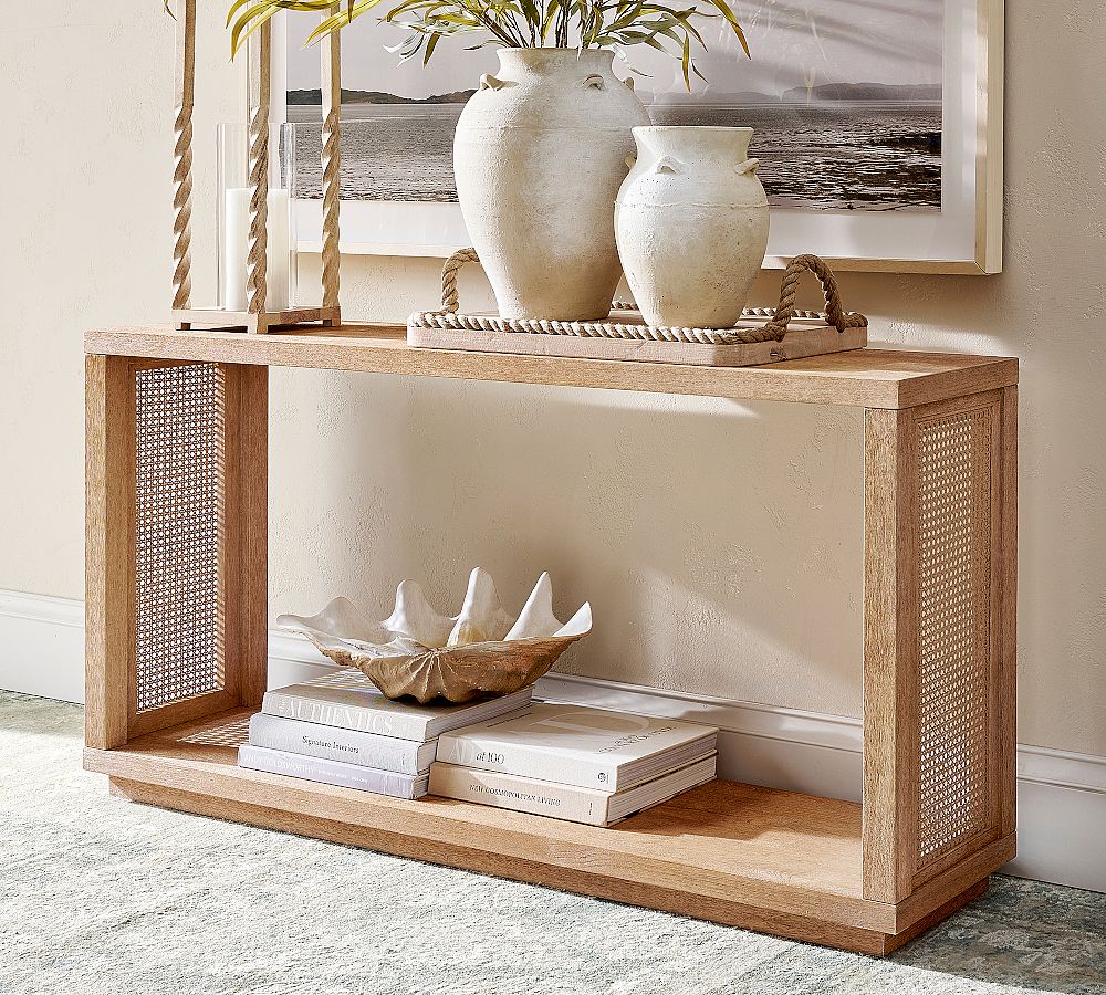Marina Cane Console Table (60") by Pottery Barn