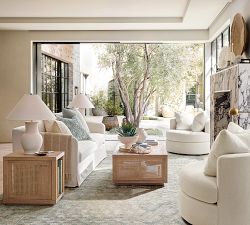 Marina Rectangular Cane Side Table (22")