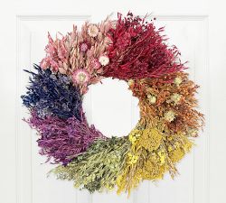 Dried Rainbow Radiance Wreath