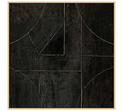 Noir Grid Framed Canvas