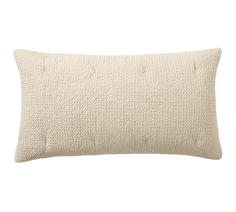 Vintage Washed Cotton Linen Comforter Sham - Flax, King