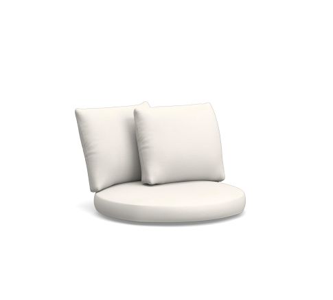 Cushion Cover Only: Huntington Outdoor Papasan Chair, High Performance Canvas; Natural