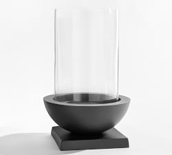Verona Circular Metal Hurricane Candle Holder