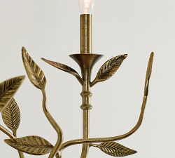 Botanical Forged Iron Oval Chandelier (50")