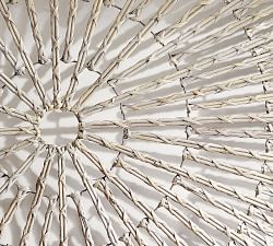 Open Box: Handwoven Willow Wheel Wall Art - White Wash