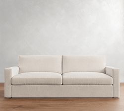 Open Box: Westwood Petite Square Arm Upholstered Grand Sofa (102"), 2 x 2 - Performance Slub Tweed Pebble