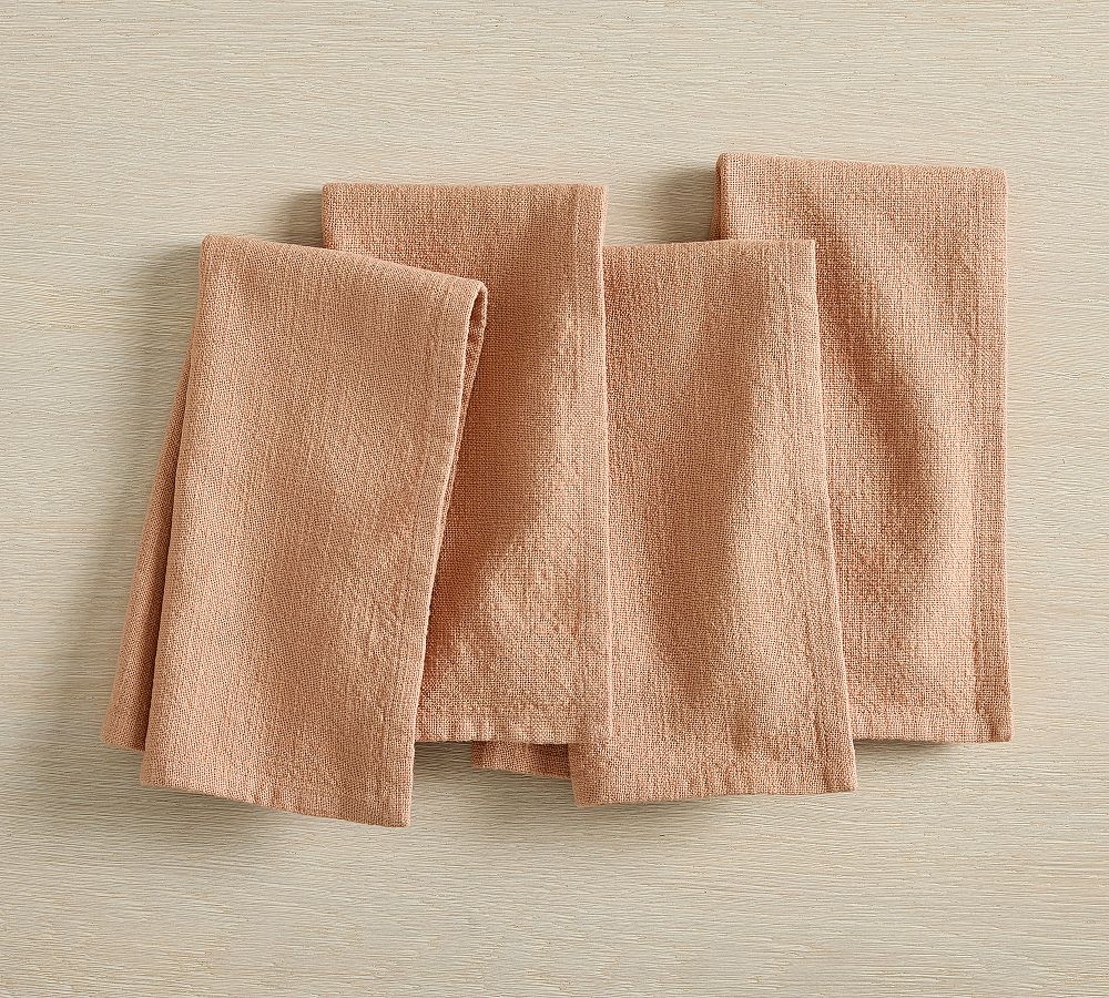 Organic Cotton Casual Napkins - Set of 4 - Warm Terracotta