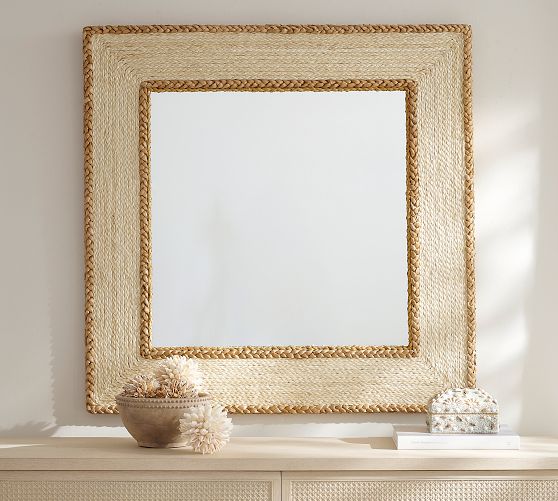 Canon Woven Square Mirror by Pottery Barn