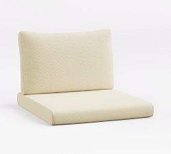 Cushion Cover Only: Marina Outdoor Dining Chair; High Performance Canvas, Natural