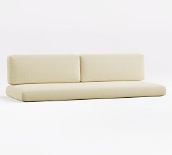 Cushion Cover Only: Marina Outdoor Sofa; High Performance Canvas, Natural