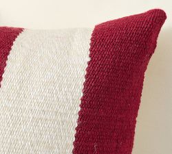 Textured Classic Striped Outdoor Pillow