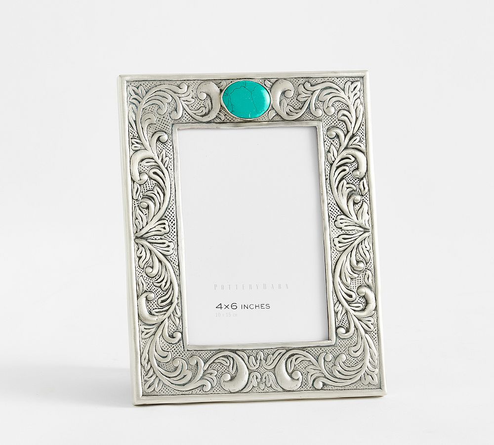 Western Silver & Turquoise Frame