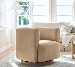 Cole Leather Swivel Chair