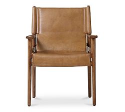Open Box: Calvin Leather Dining Armchair - Tan