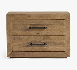 Open Box: Oakleigh 2-Drawer Nightstand (32"), Traditional Hardware - Heirloom Wheat