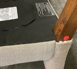 Open Box: Classic Upholstered Dining Side Chair - Performance Chateau Basketweave Light Gray, Espresso Leg