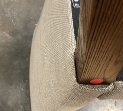 Open Box: Classic Upholstered Dining Side Chair - Performance Chateau Basketweave Light Gray, Espresso Leg