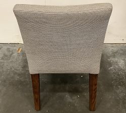 Open Box: Classic Upholstered Dining Side Chair - Performance Chateau Basketweave Light Gray, Espresso Leg