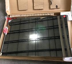 Open Box: Blake Rectangular Mirror, 23x35" -  Tumbled Brass