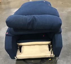 Open Box: Dream Deluxe Power Swivel Recliner - Performance Heathered Basketweave Navy