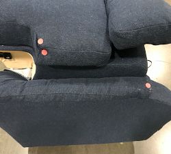 Open Box: Dream Deluxe Power Swivel Recliner - Performance Heathered Basketweave Navy