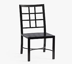 Open Box: Riviera Metal Outdoor Dining Side Chair Frame - Black