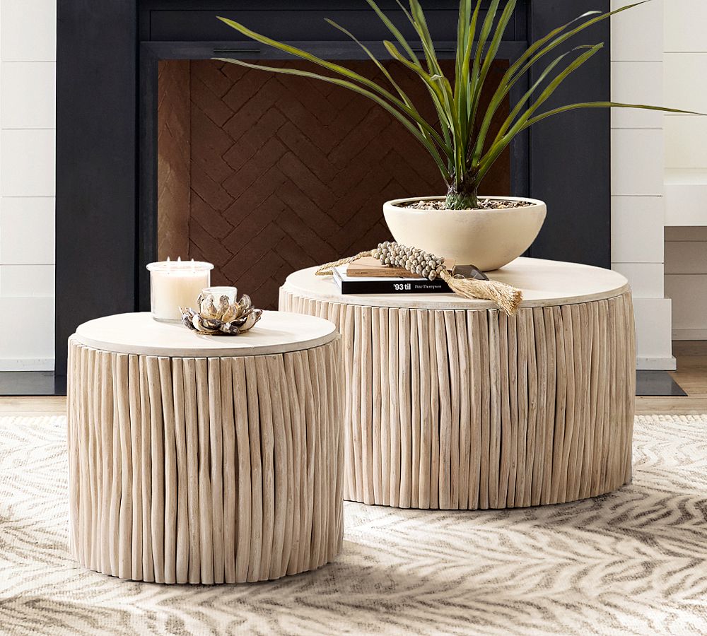 Shorewood Round Coffee Table (20"-30") by Pottery Barn