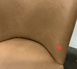 Open Box: Layton Leather Swivel Counter Stool (25.5") - Churchfield Camel, Blackened Oak